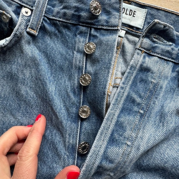 Agolde 90's Jeans Wander Distressed Mid Rise Loose Fit Sz 27 - Picture 3 of 10